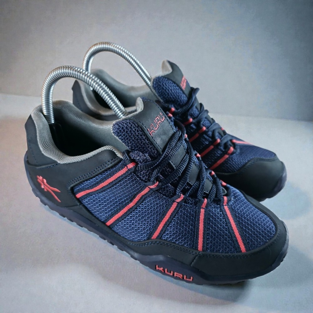 KURU Chicane Comfort Sneakers Walking Hiking Womens 7.5 Blue Salmon Lace Up